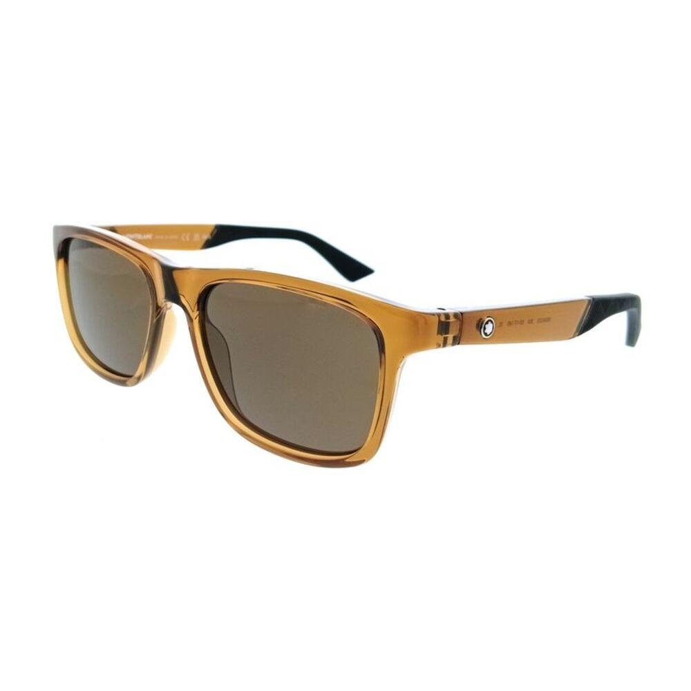 Montblanc MB0432S-004 Brown Square Mens Sunglasses